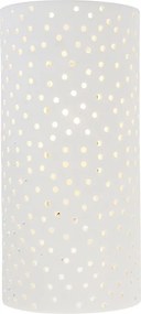 Lampa ścienna w stylu vintage biała gipsowa w kształcie cylindra - Mahou