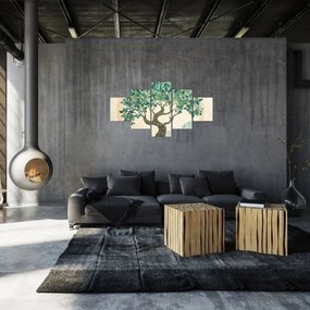 Obraz – Elegancka mozaika z drzewem (125x70 cm)