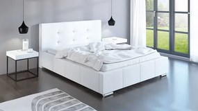 Pikowane łóżko z zagłówkiem 120x200 Ringe 3X - 36 kolorów