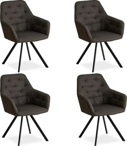 Krzesło jadalniane 59x88x57 cm antracyt eames