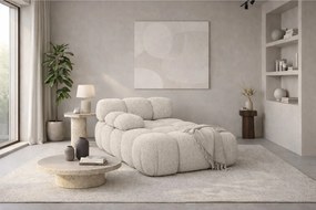 Szezlong modułowy, tkanina bukla Abriamo, Beżowy, Lewy, Selia