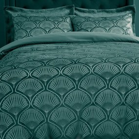 Zielona pościel dwuosobowa 200x200 cm Art Deco Pearl – Catherine Lansfield