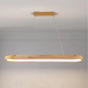 Brilagi - Żyrandol LED na lince UMEA WOOD LED/40W/230V 90x22 cm drewno