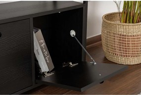 Czarna konsola z matowym wykończeniem 29,5x120 cm Solace – Kalune Design