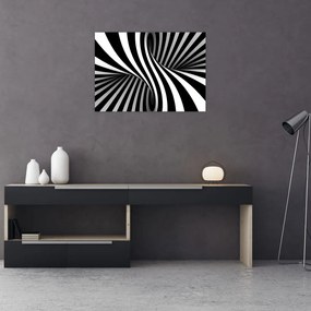 Abstrakcyjny obraz z paskami zebry (70x50 cm)