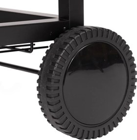 Grill węglowy ogrodowy z pokrywą i termometrem SK27A na kółkach