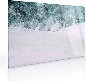 Obraz na szkle - Turkusowa abstrakcja (70x50 cm)
