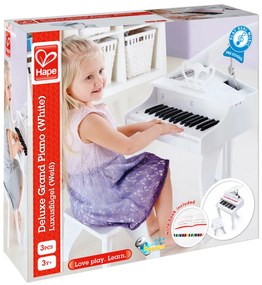 Hape Deluxe białe pianino z krzesłem, 50 x 60 x 52 cm