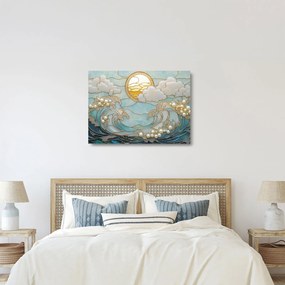 Obraz na szkle - 3D perły w oceanie (70x50 cm)