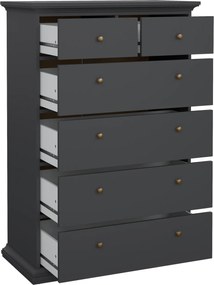 Wysoka komoda Paris 4+2 kolor szary