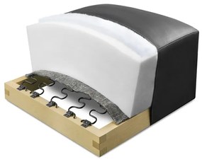 Kanapa Solvero z funkcją spania - jasny beż plusz Tilia 01