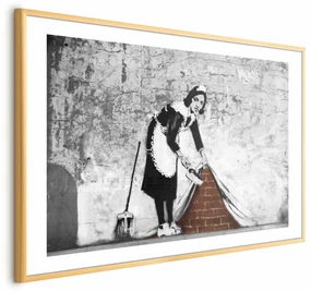 Plakat Pokojówka 42x29,7 cm z ramą złotą z marginesem ARTGEIST B