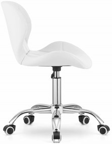 Biały fotel biurowy AVOLA z ekoskóry