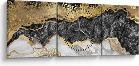 Obraz - marmur (z zegarem) (90x30 cm)
