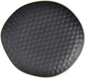 Czarny kamionkowy talerz do serwowania Tea Time – Orion