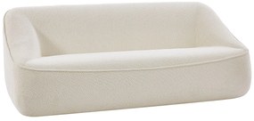 Kanapa  3-osobowa z teksturowanej tkaniny w kolorze beżowym KIREBA