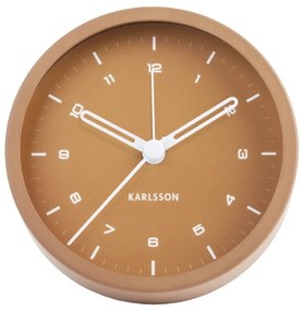 Brązowy budzik Karlsson Tinge, ø 9 cm