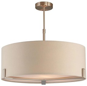 Endon 95834 - Żyrandol na drążku HAYFIELD 3xE27/40W/230V matowy chrom/beżowy
