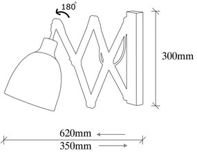 Kinkiet  lampa ścienna Sivani - MR - 725, czarny