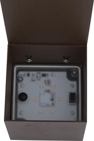 Lampa zewnętrzna rdzawobrązowa 65 cm z LED IP64 ze światłem przyciemnionym i solarnym - Charlene