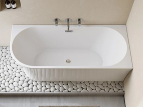 Wanna narożna - 201 L - 150 x 75 x 59 cm - Biała - Akryl - prawy narożnik - PONTICOLA