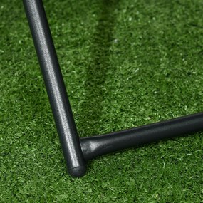 Outsunny Stolik Ogrodowy Polirattan Składany Stalowy Stelaż 40x40x40 cm Naturalny