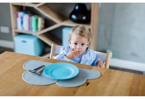 Ciemnoszara silikonowa mata stołowa Kindsgut Cloud, 49x27 cm