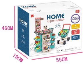 Woopie sklep supermarket i wózek koszyk sklepowy kasa waga skaner 47 akc