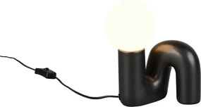 Czarna lampa stołowa ceramiczna (wysokość 21,5 cm) Quinn – Reality