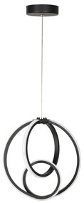 Czarna metalowa lampa wisząca LED ø 28,5 cm Neo – Squid Lighting