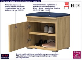Minimalistyczna szafka na buty dąb craft + granat - Venix 4X