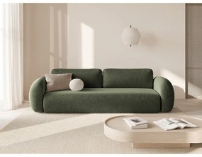 Zielona rozkładana/ze schowkiem sofa z tkaniny szenilowej 262 cm Tonale – Cosmopolitan Design
