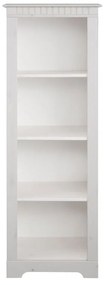 Biały regał z litego drewna sosnowego 50x135 cm Cubrix – Støraa