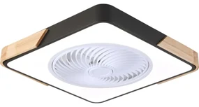 Brilagi - LED Ściemniane oświetlenie z wentylatorem LED/30W/230V 3000-6500K czarne/dąb+pilot