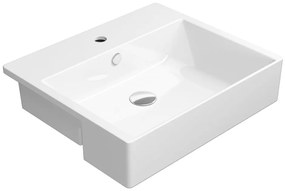 Biała ceramiczna umywalka 55x47 cm Kube X – Sapho