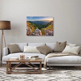Obraz na szkle - Krajobraz górski (70x50 cm)