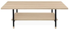 Naturalny stolik z blatem w dekorze dębu 60x120 cm Jugend – Woodman