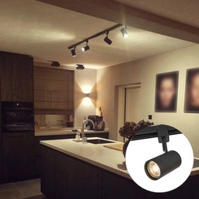 Inteligentny system szynowy jednofazowy z 4 reflektorami WiFi GU10 czarny - Jeana Nowoczesny Oswietlenie wewnetrzne