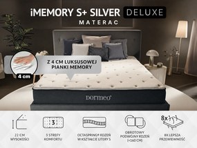 Materac piankowy chłodzący iMemory S+ Silver Deluxe 22cm 90x200 cm