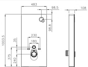 Moduł sanitarny 805 do toalety wiszącej – biały