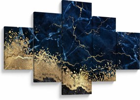 Obraz - Ciemnoniebieski marmur (125x70 cm)