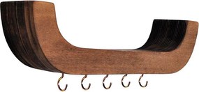 Półka dekoracyjna drewniana – 33 cm x 11 cm x 7 cm – kolor drewna