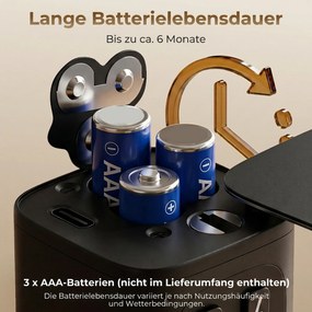 HOMCOM Inteligentny cylinder drzwiowy, 5 w 1 z odciskiem palca, kodem, aplikacją, kartą NFC i kluczem, współdzielony dostęp, cylinder Bluetooth | Aosom PL