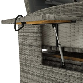 Sofa ogrodowa rattanowa MALORY, szary/naturalny