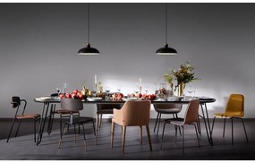 Ciemnobrązowy rozkładany stół z blatem w dekorze jesionu 100x170 cm Milian – Kave Home