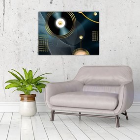 Obraz - Złote kółka (70x50 cm)