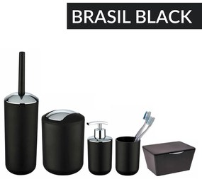 Pojemnik na szczotkę BRASIL BLACK + szczotka WC, WENKO
