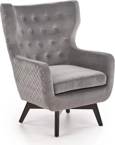 Popielaty fotel uszak P1-S48