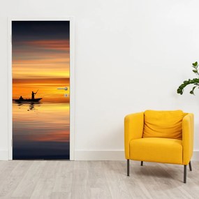 Fototapeta na drzwi - Żeglowanie na łodzi (95x205cm)