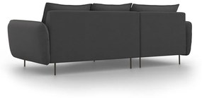 Ciemnoszara sofa narożna Cosmopolitan Design Vienna, lewostronna